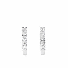 0.50 TCW Round Brilliant Cut Hoop 10K Lab Grown Diamond Earrings for Women