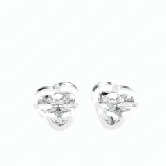 0.70 TCW Round Brilliant Cut Stud 10K Lab Grown Diamond Earrings for Women