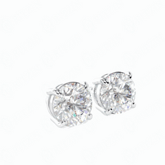 4.00 TCW Round Brilliant Cut Stud 10K Lab Grown Diamond Earrings for Women