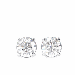 4.00 TCW Round Brilliant Cut Stud 10K Lab Grown Diamond Earrings for Women